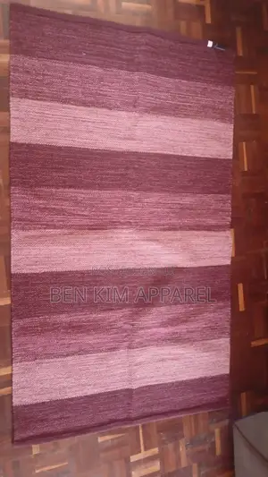 Wine Red Pure Cotton Rug 90cms by 150cms