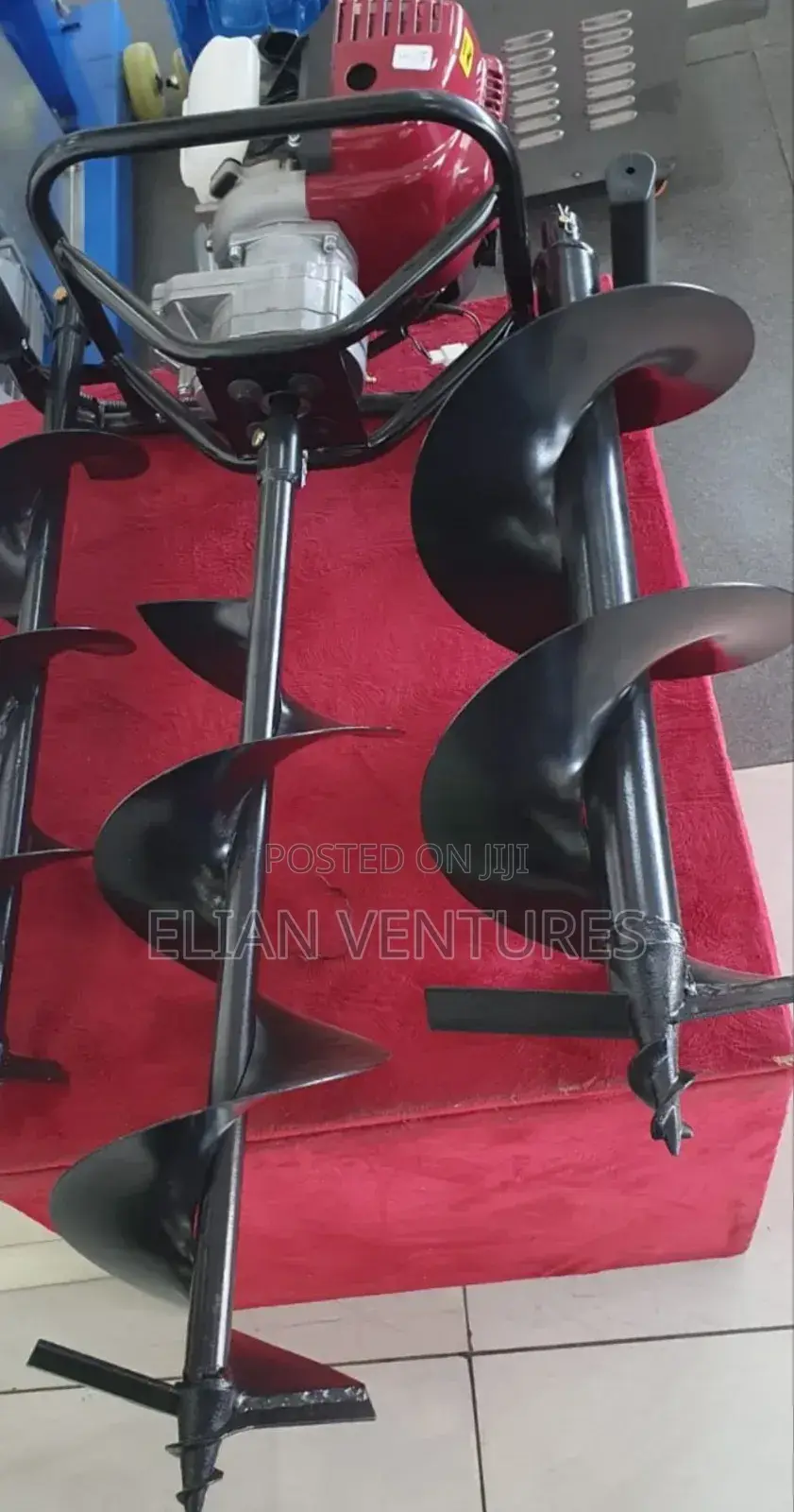 New Two Stroke Earth Auger With 3 Bits