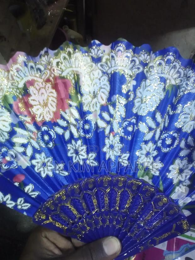 Hand Fans Fabric With Plastic Trimmings High Quality - thumbnail 12