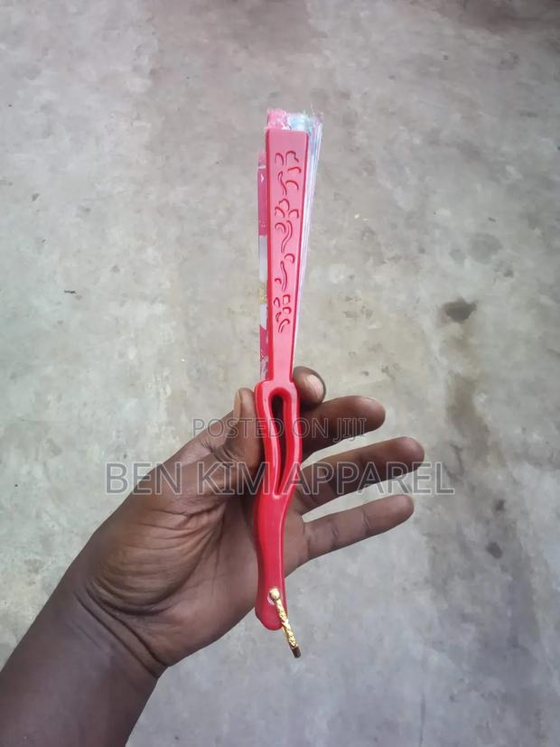 Hand Fans Fabric With Plastic Trimmings High Quality - thumbnail 14