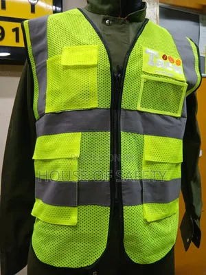 Meshed Lumi Green Pockets Vests