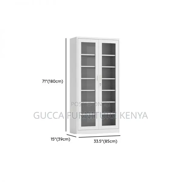 2-door Glass Front Office Filling Cabinet