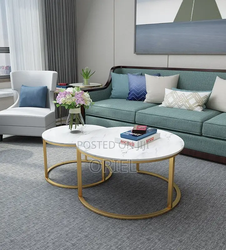 Coffee Table ; Modern Round Set Nesting Coffee Table