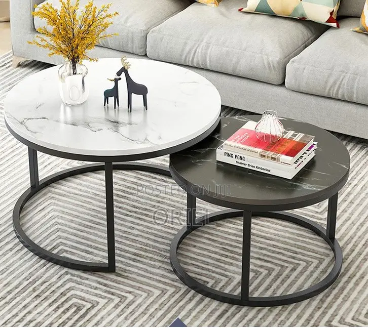 Coffee Table ; Modern Round Set Nesting Coffee Table
