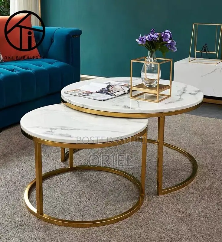 Coffee Table ; Modern Round Set Nesting Coffee Table