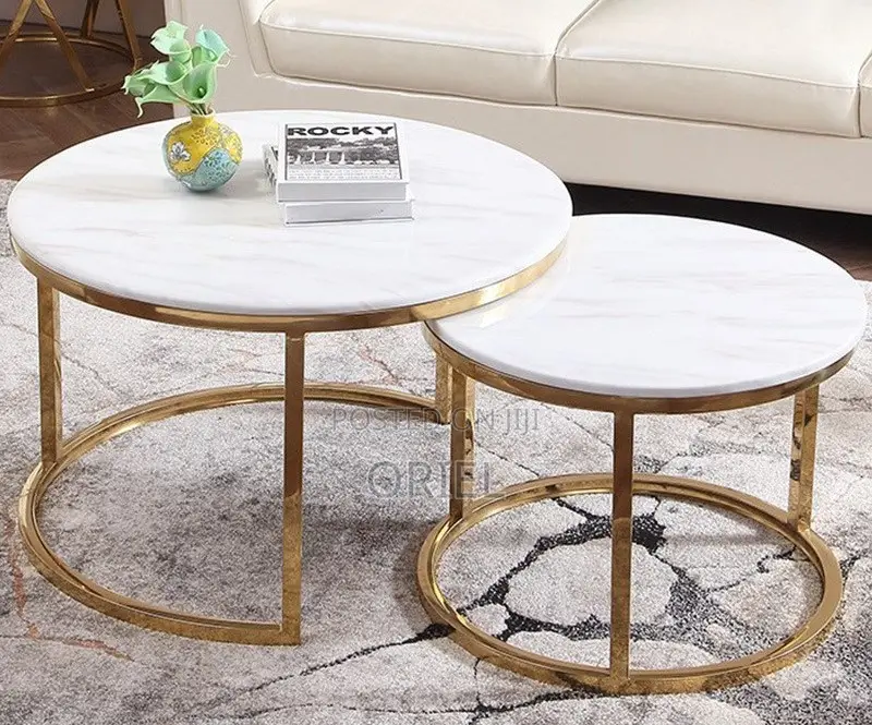 Coffee Table ; Modern Round Set Nesting Coffee Table