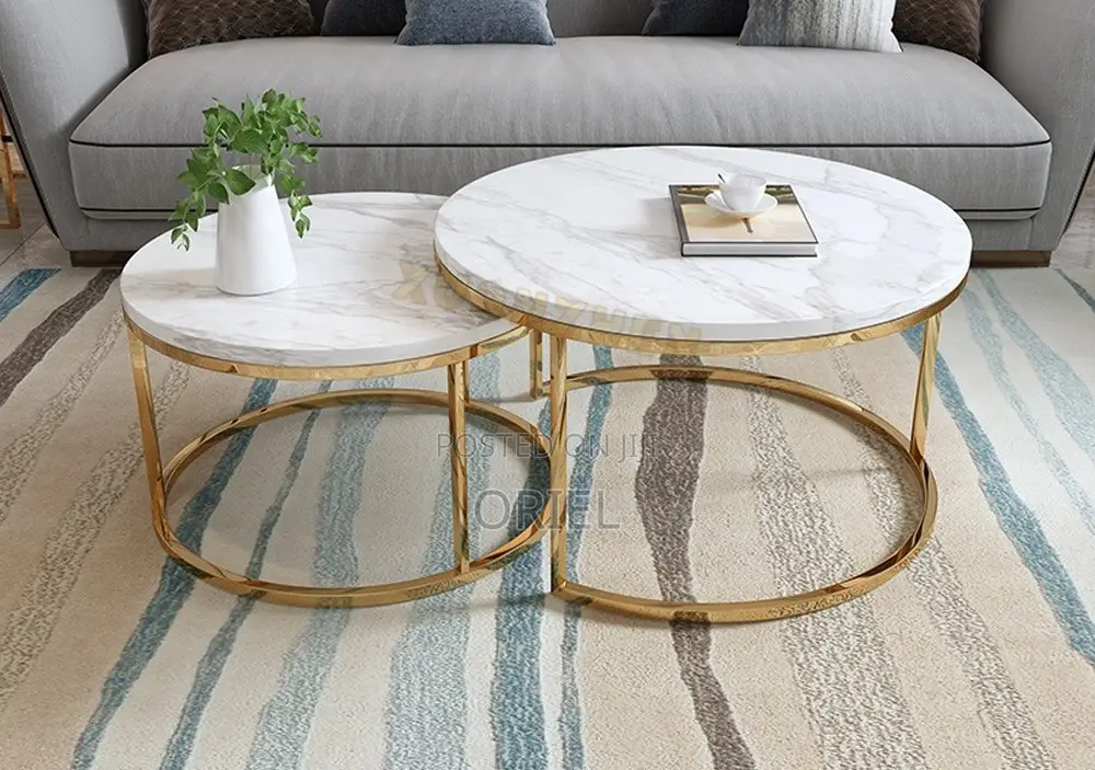 Coffee Table ; Modern Round Set Nesting Coffee Table