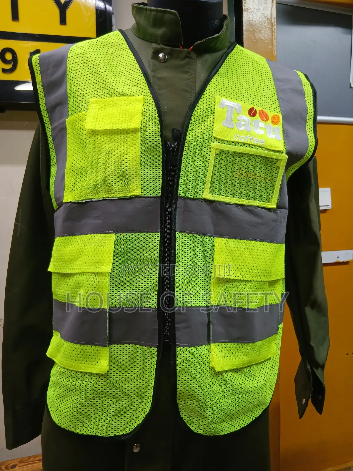 Patched Branding on Mesh Vest Jackets