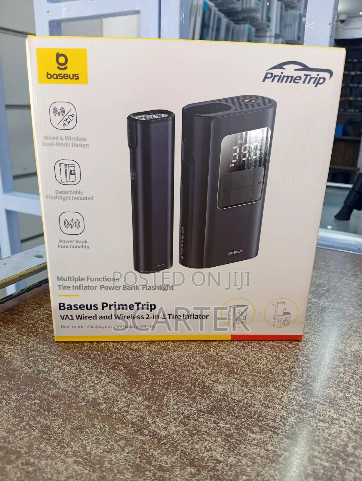 Baseus Prime Trip Va1 Wired And Wireless 2in1 Tire Inflator