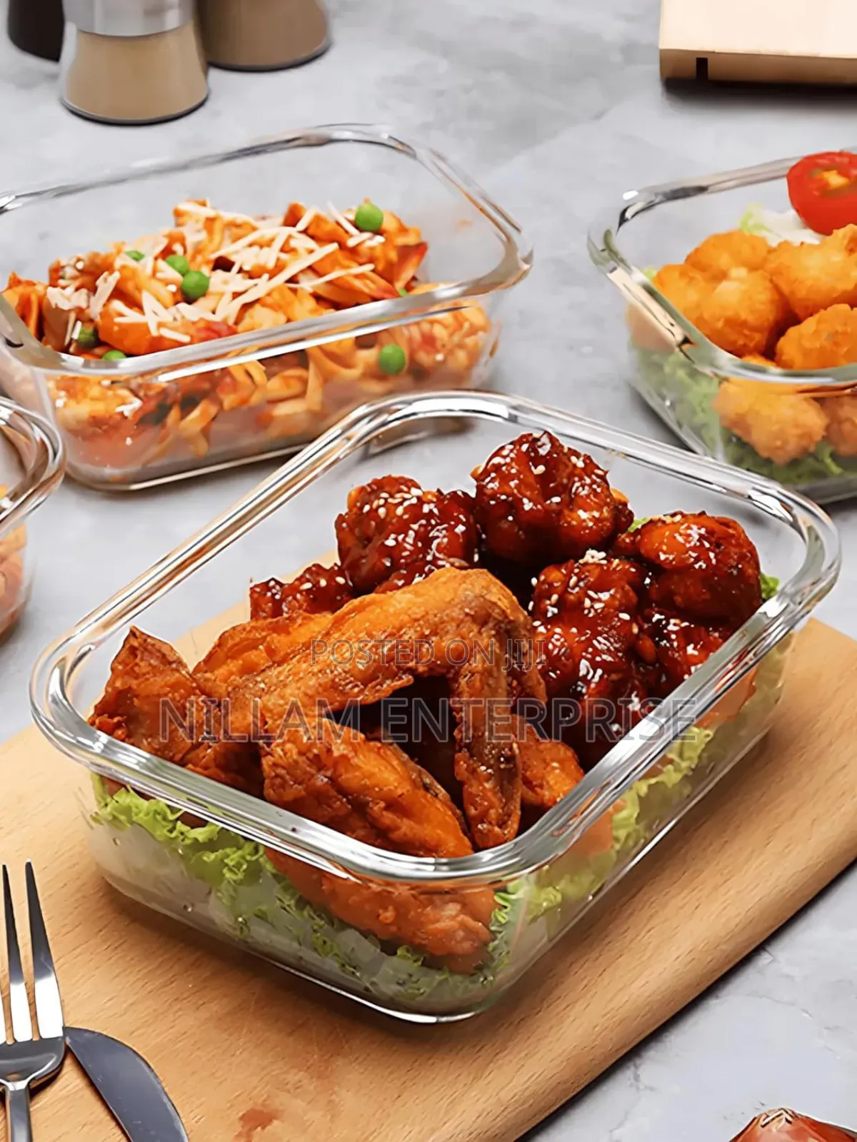 *Borosilicate Glass Food Storage Containers