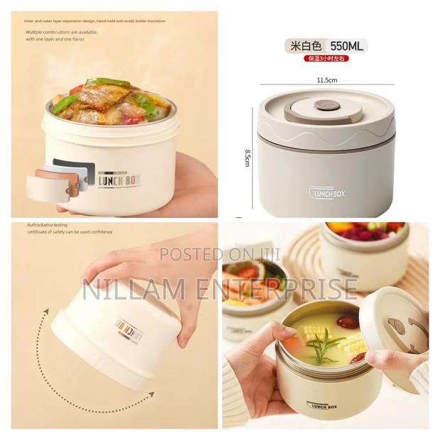 Round 550ml Bento Lunch Box,