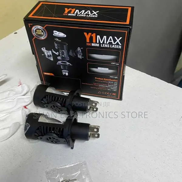 Dual Lens 2x Mini H4/9003 Led Headlight Hi-Low 12000lm Projector