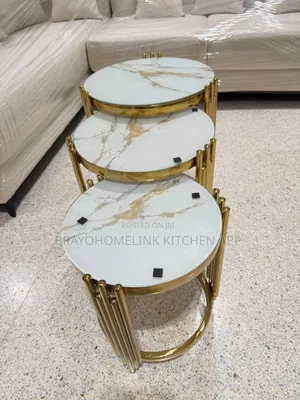 3 in 1 Executive Pure Marble Table
