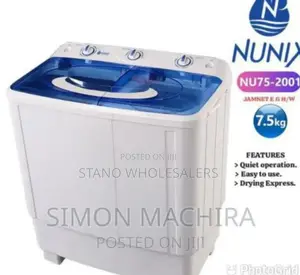 Verified. New. Tow Tap. Double Nunix 7.5kgs Washing Machine