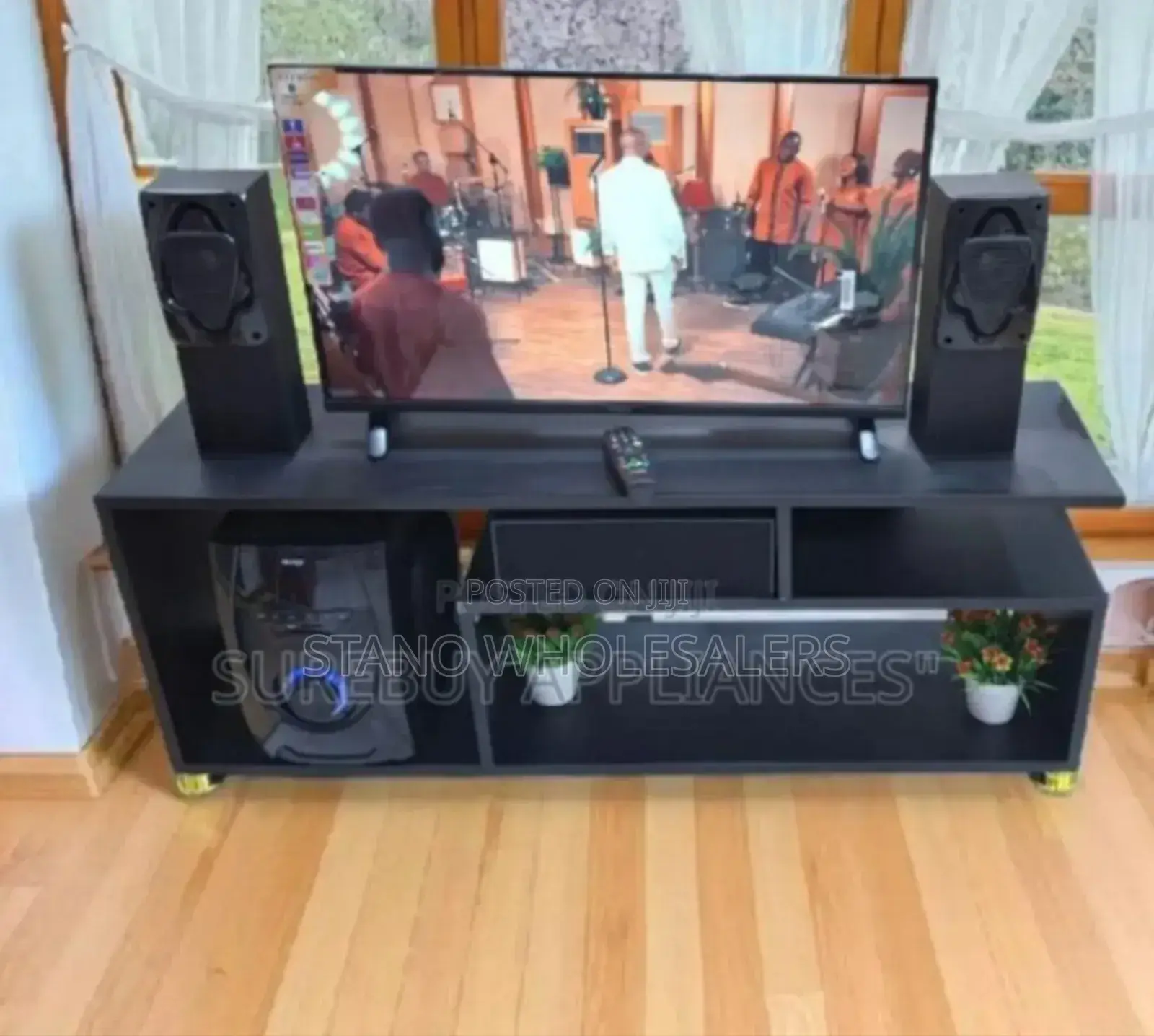 Colour Black Mexico Tv Stand. With Woofer Cabinet