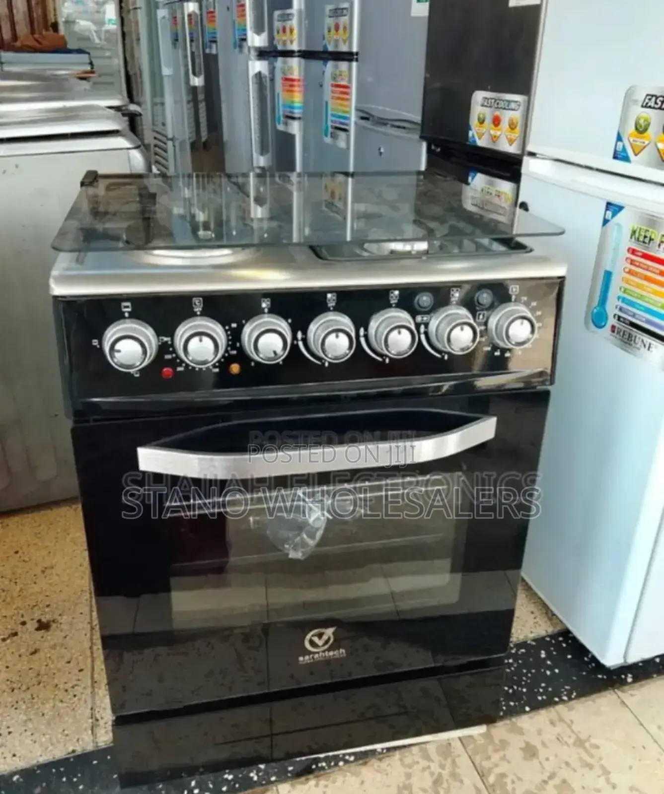 With Glass Oven. 60by60 Sarahtech Cooker. Electric Oven and Plate