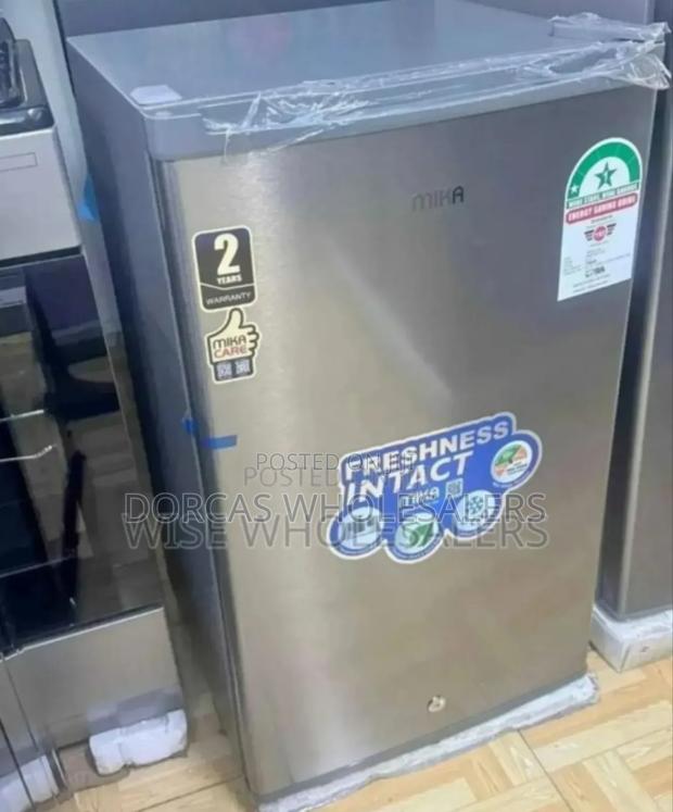 Colour Grey. New Mika 92l Fridge. New - main view