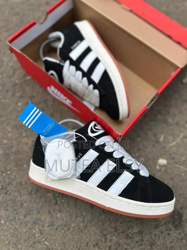 Black White Adidas Campus Sneakers - thumbnail 2