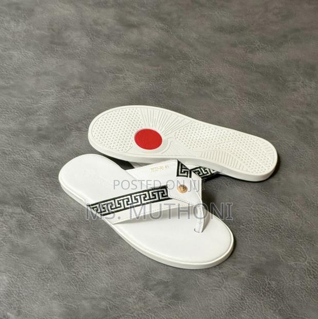 White Gucci Rubber Web Slide Sandals Size 39-46 - thumbnail 3