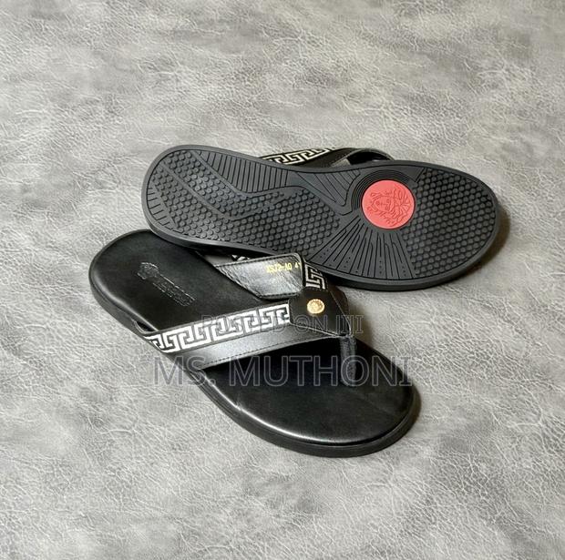 Black Prada Quilted Nappa Leather Slide Sandals. - thumbnail 3