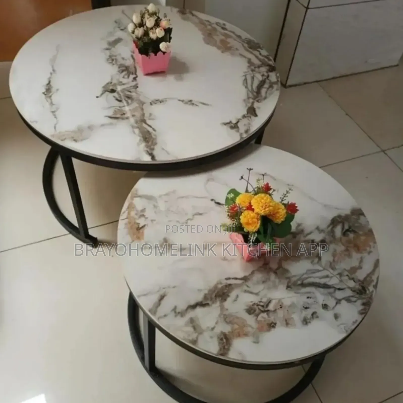 Luxury Pure Marble Top Nesting Coffee Tables