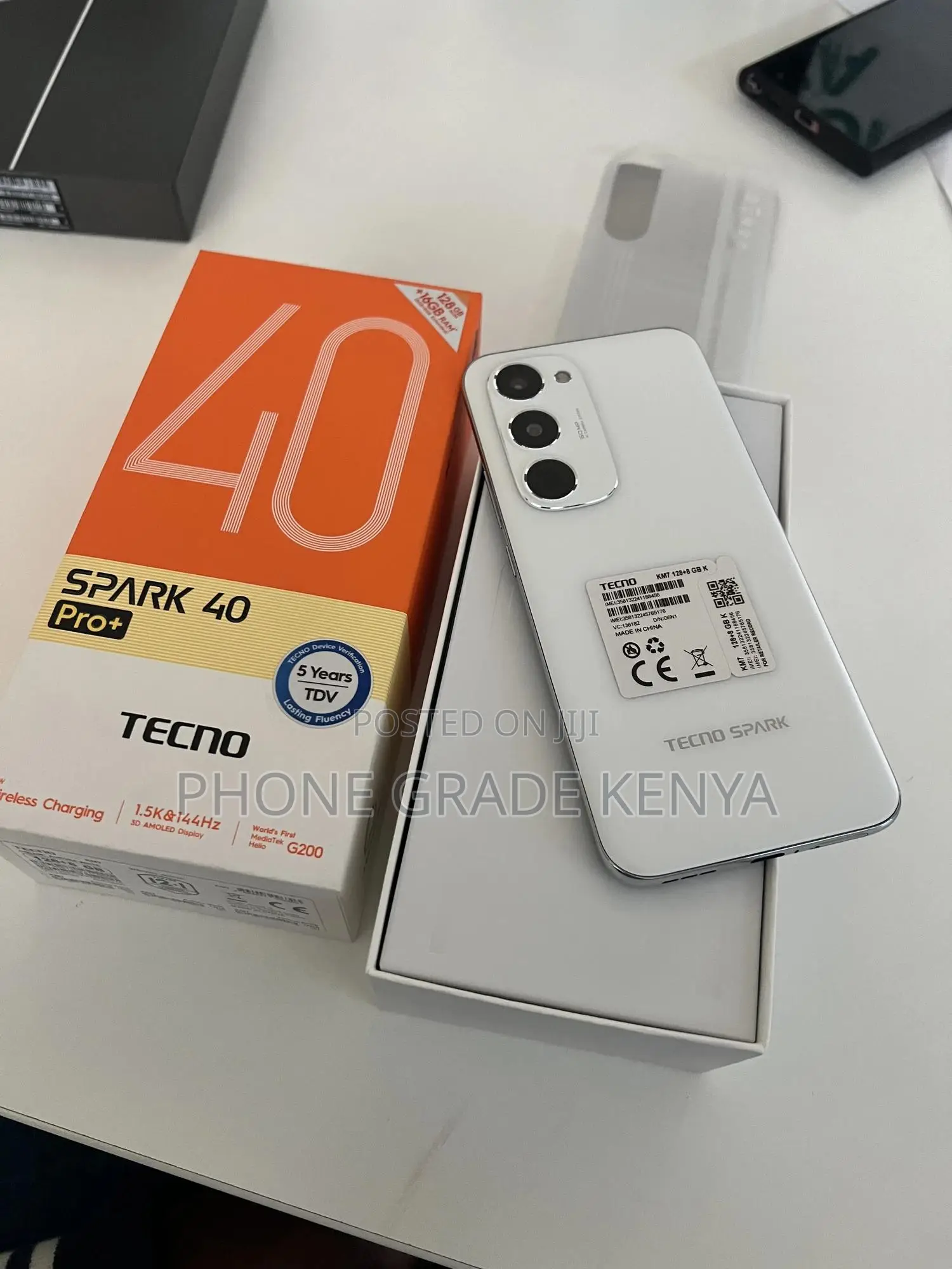 New Tecno Spark 40 Pro+ 128 GB White