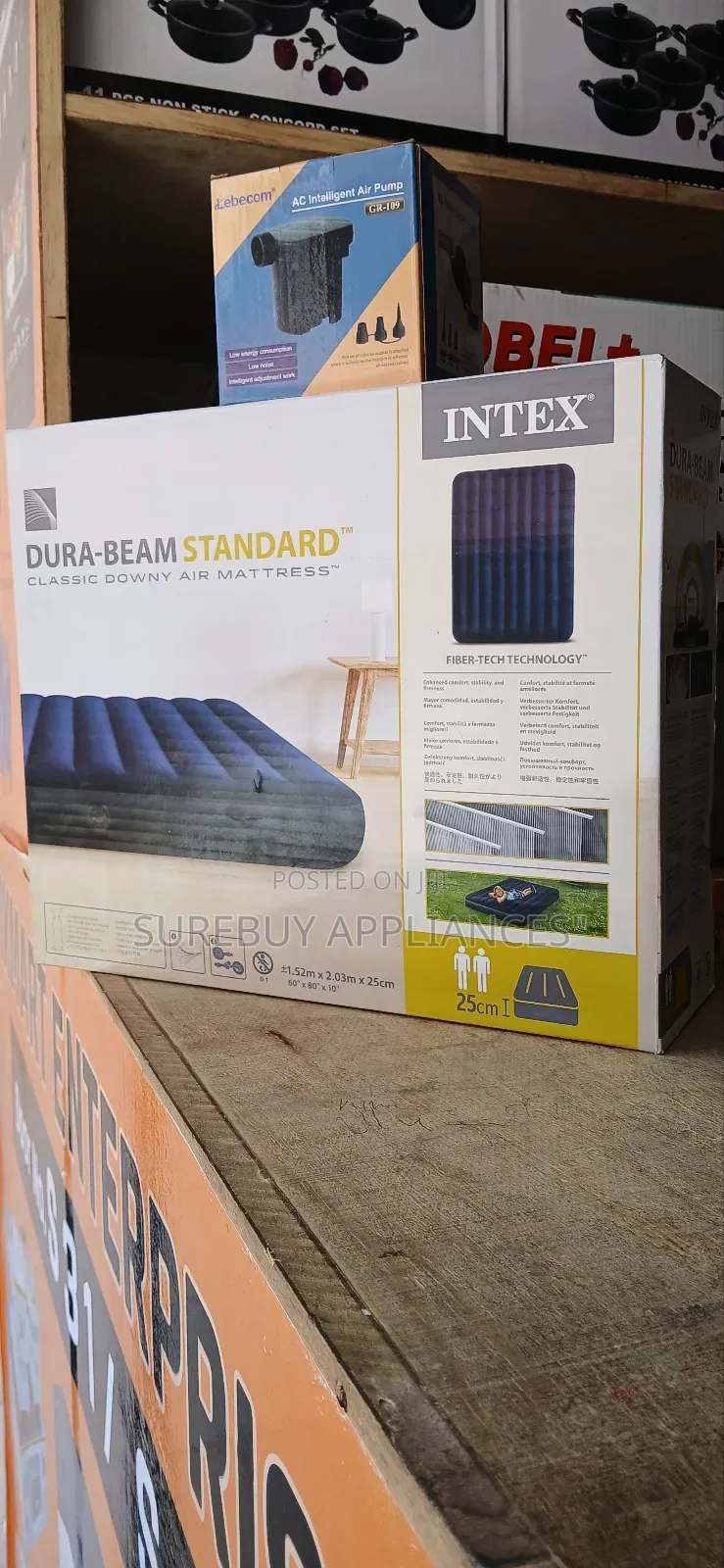 Intex 5×6 Deluxe Inflatable Air Mattress