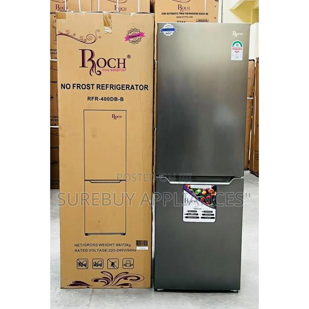 Roch No Frost ( *Rfr-400db-B *) Double Door Fridge With Bottom Freezer - main view