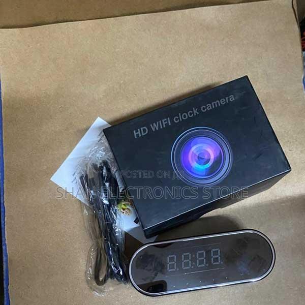 Table Clock Adjustable Zoom Real Time Wifi Cam 1080p Hd Wifi Clock