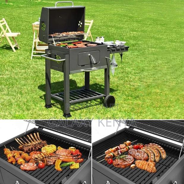 Outdoor Garden Barbecue BBQ Grill Charcoal Trolley BBQ Barbecue Gril