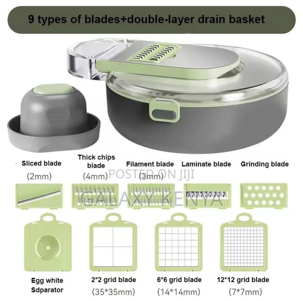 Multi-Functional 9pcs Vegetable Chopper/Cutter - thumbnail 3