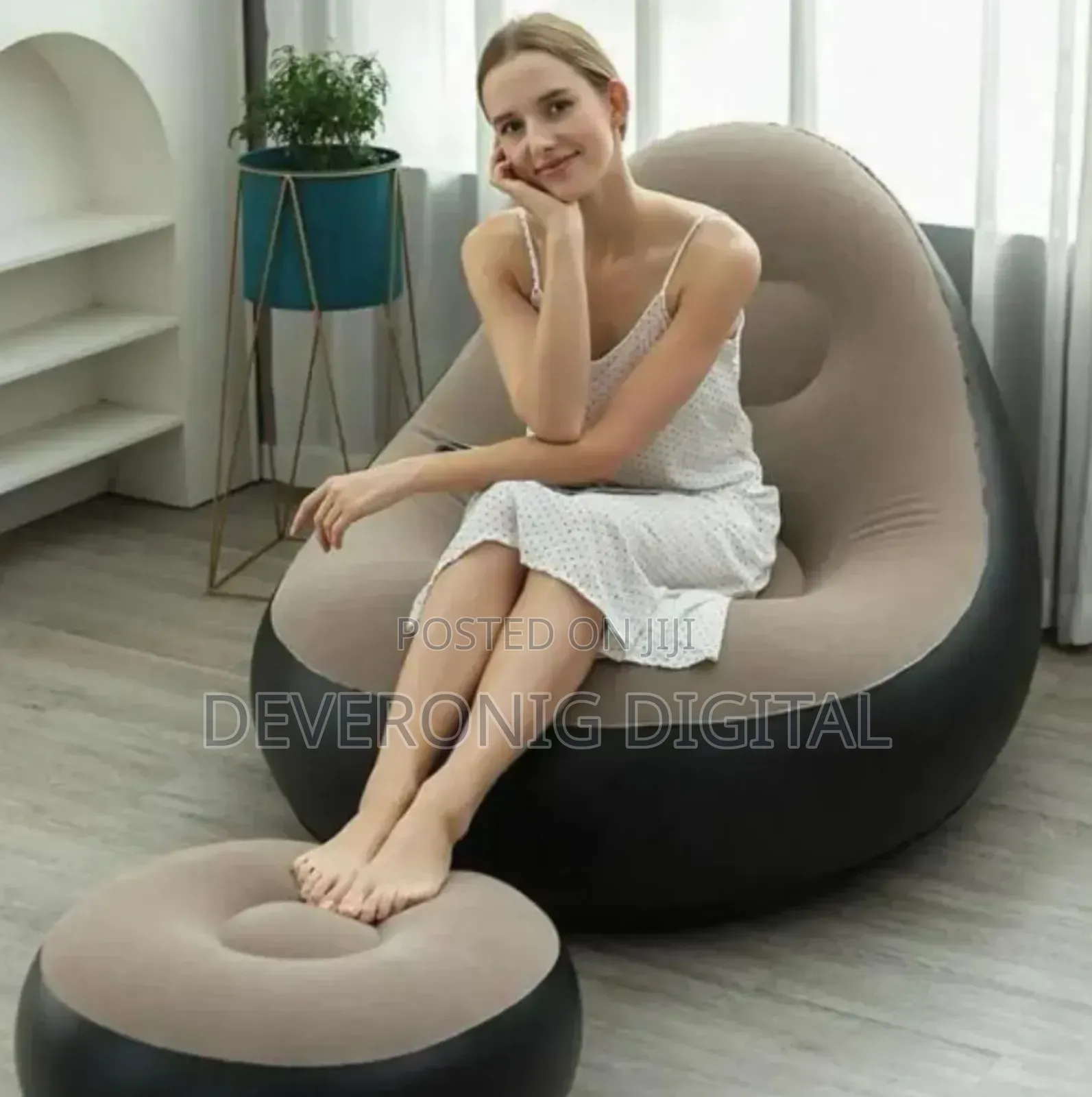 Inflatable Lazy Sofa Free Pump Outdoor Inflatable Sofa