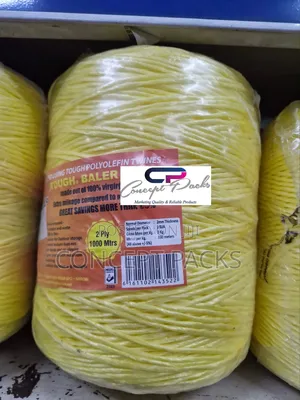 1000mtrs Baling/Baler/Hay/Straw Twine. 2 Ply Yellow Tough Durable