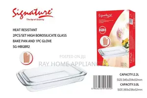 Set of 2 Glass Baking Pans(With 1 Glove)