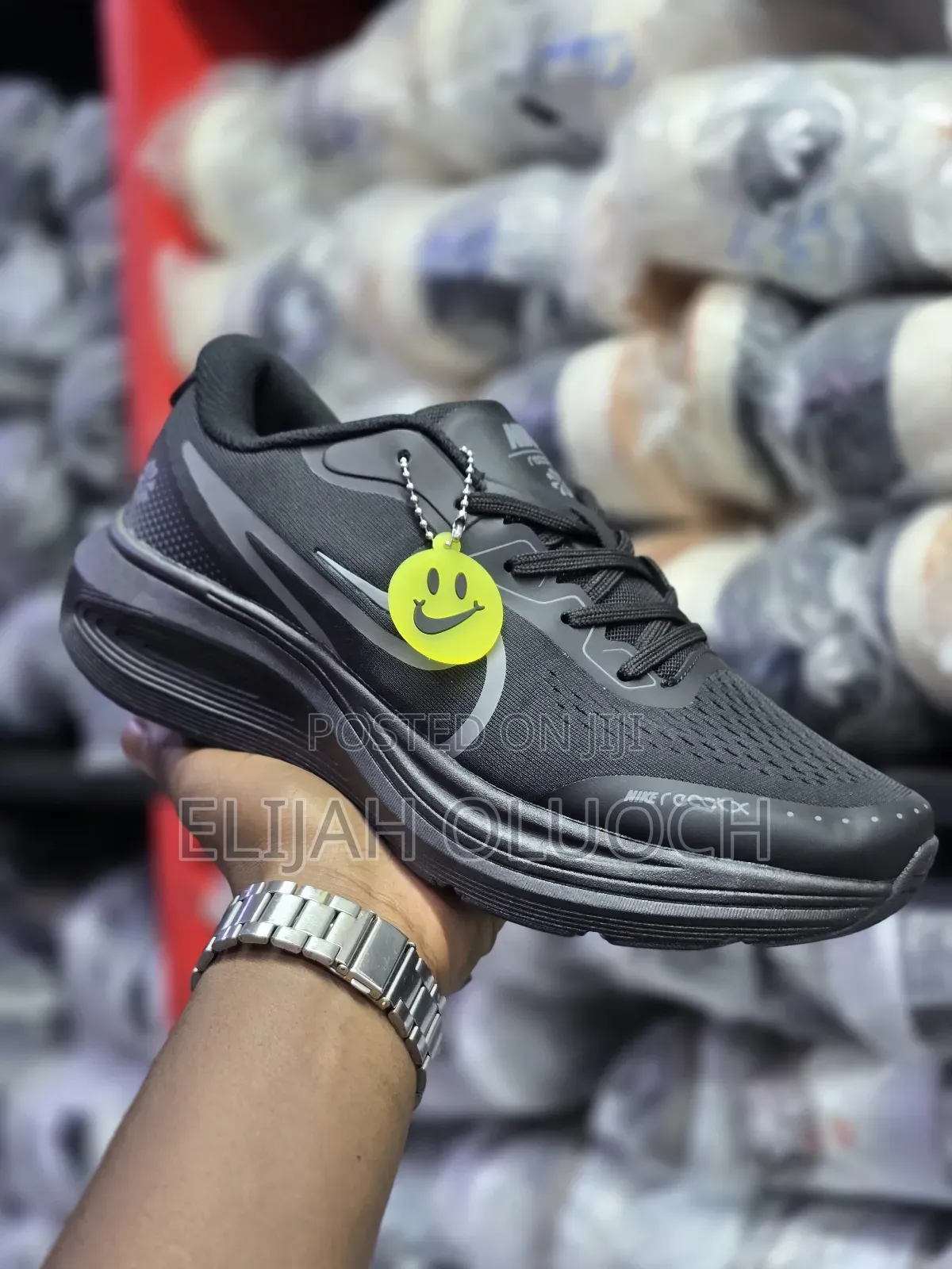 All Black Nike Vomero 18 Road Running Shoe