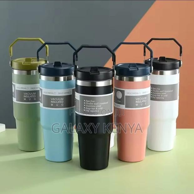 890ml Thermal Coffee Cup/Thermos /Water Bottle/Themal Mug With Handle - thumbnail 4