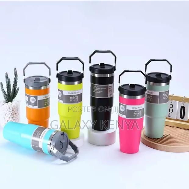 890ml Thermal Coffee Cup/Thermos /Water Bottle/Themal Mug With Handle - thumbnail 6