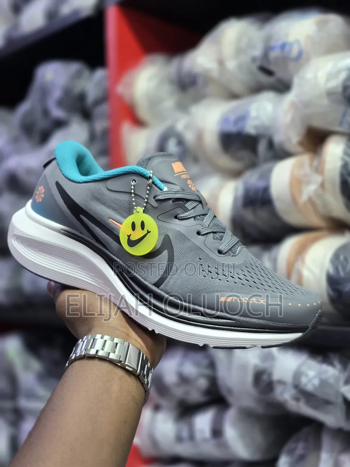 Grey Nike Air Alpha Zoom Running Shoes