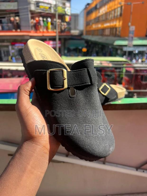 Black, Coffee Brawn Gold Small Fitting Clogs - main view