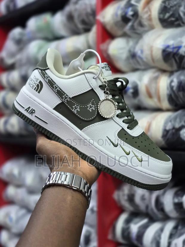 Nike Airforce 1 North Face White Kiwi Green - thumbnail 3