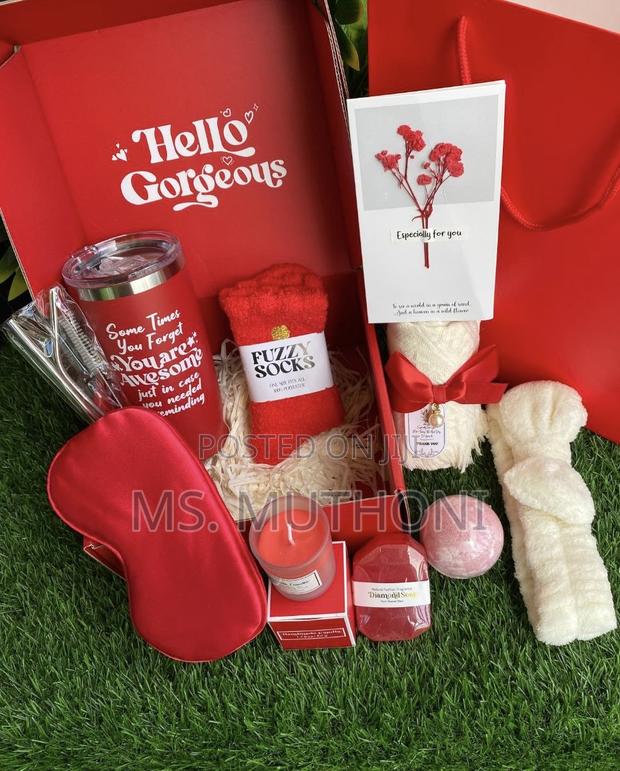 All Red Selfcare Ladies Valentines Gift Hamper - thumbnail 3