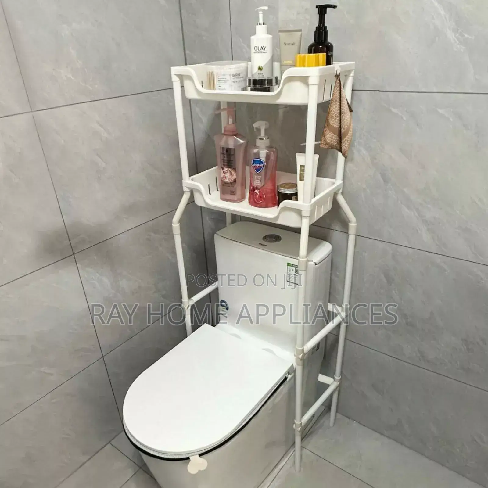 Over the Toilet / Bathroom Organizer With Organizing Basket