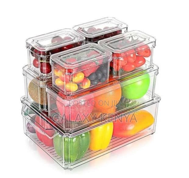 7pcs Stackable Fridge Storage Organizers - thumbnail 4