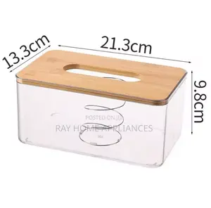 *Nordic Minimalist Tissue Box /Serviette Holder With Bamboo Lid