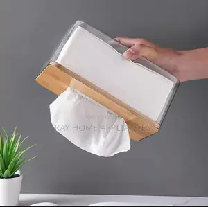 *Nordic Minimalist Tissue Box /Serviette Holder With Bamboo Lid