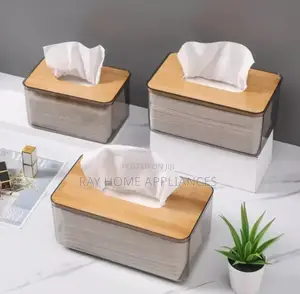 *Nordic Minimalist Tissue Box /Serviette Holder With Bamboo Lid
