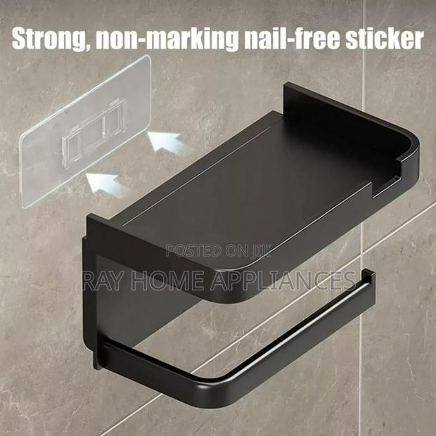 Punch Free Wall Mounted Tissue / Storage Rack Tissue or Soap Rack - thumbnail 2