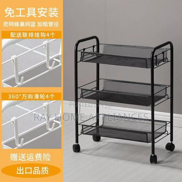 3 Layer Multifunctional Mesh Design Storage Trolley - thumbnail 4