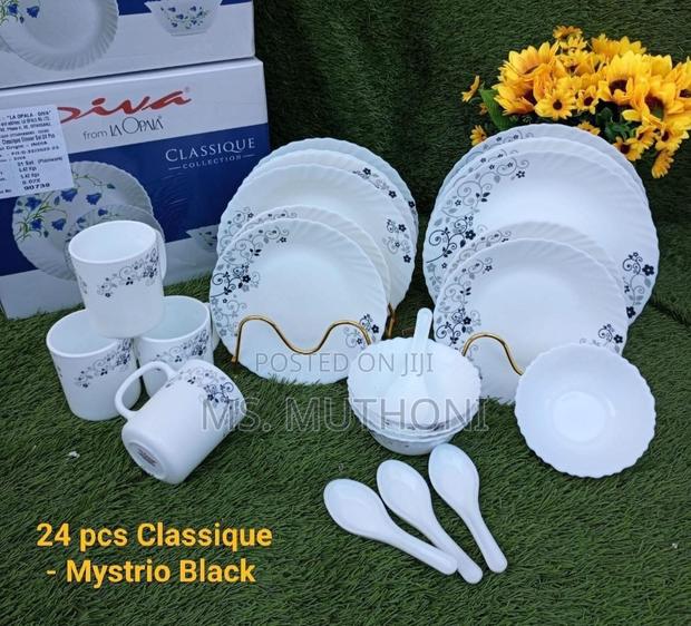 Diva 24 PCS Classique Mystrio Black Dinnerware Set. - thumbnail 2