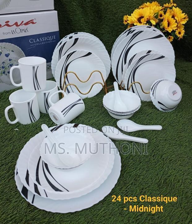 Diva 24 PCS Classique Mystrio Black Dinnerware Set. - thumbnail 8